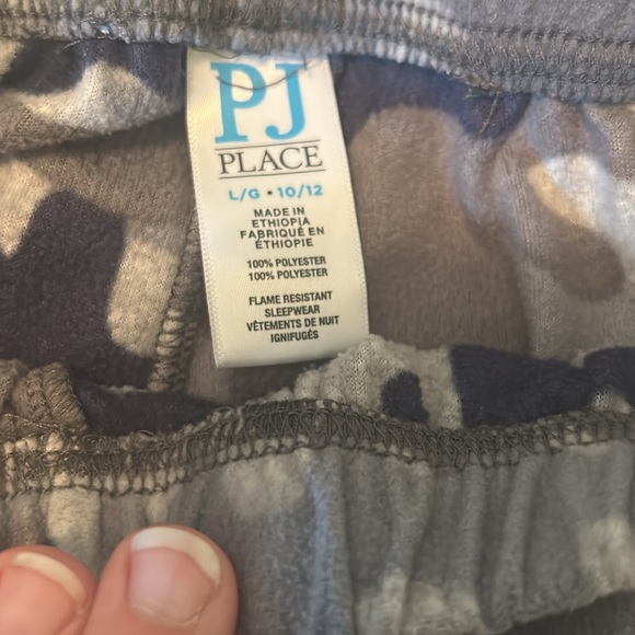 Bundle of two fleece pajama pants. Size large 10/12 - Picture 3 of 3